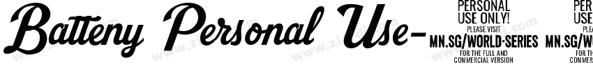 Batteny Personal Use字体转换